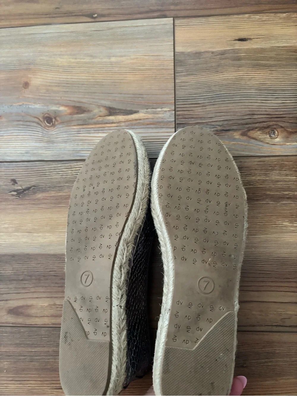 DV by Dolce Vita Metallic Taupe Snake-Print Espadrille Flats